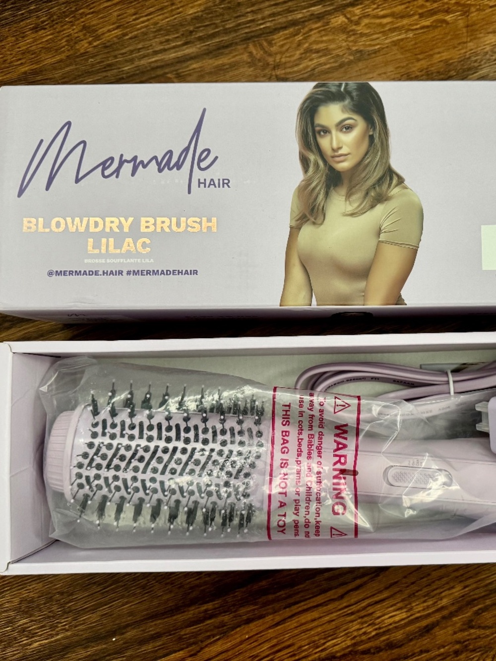 Mermade Hair BLOW DRY Brush. Lilac. NWT